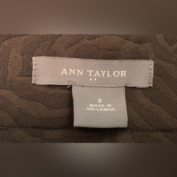 Ann Taylor Factory Textured Brown Zebra Print Pencil Skirt-Size 2 Faux Pockets - Picture 3 of 6